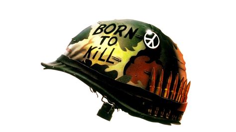 gun, Full Metal Jacket, Vietnam War, artwork, helmet, peace sign, movies, HD Wallpaper | Rare ...