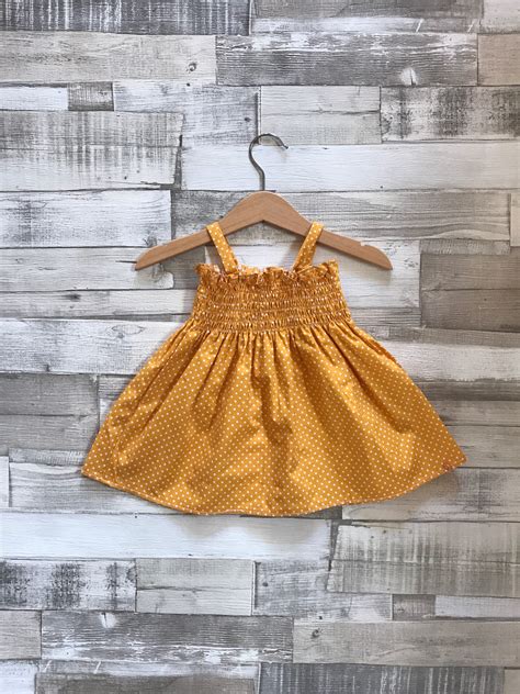 Baby Girls Clothing Yellow Baby Dress Mustard Yellow Dress