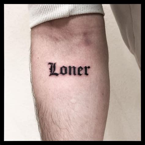 Popular Loner Tattoo by @solitdude_ - Tattoogrid.net