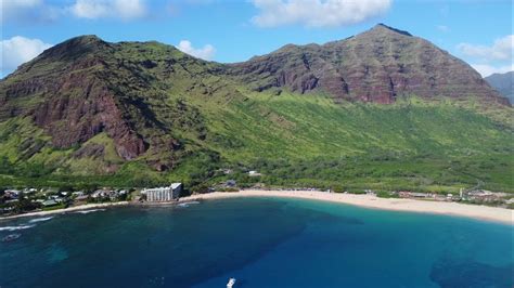 Mahaka Beach, Oahu Hawaii -Drone Flyover - YouTube