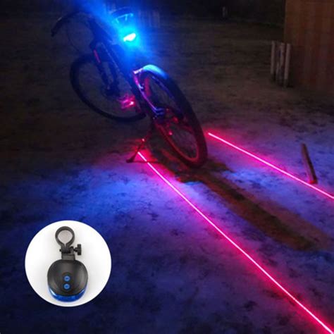 BRO Bike Light Bicycle rear back LED Light 2 Lasers Night Cycling Bike ...