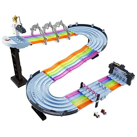 Hot Wheels Mario Kart Rainbow Road Raceway with 5 Tracks - Yinz Buy