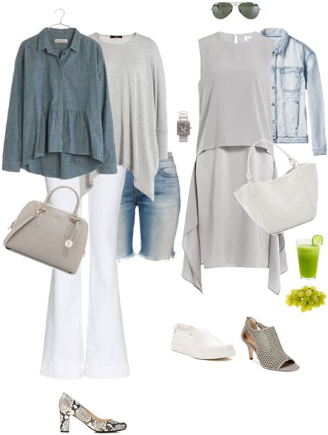 Ensemble: Light Blue, White & Pearl Grey - YLF