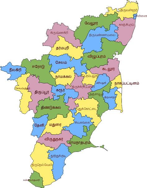 Political Map Of Tamil Nadu