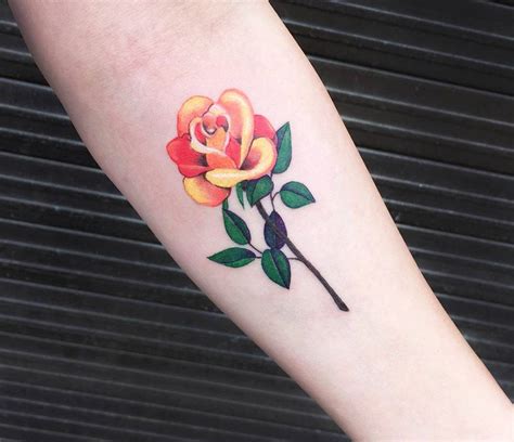 Orange Rose tattoo by Zihee Tattoo | Photo 26112