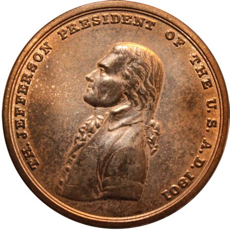 1801 President Thomas Jefferson Peace Bronze Coin – Hahn's World of ...