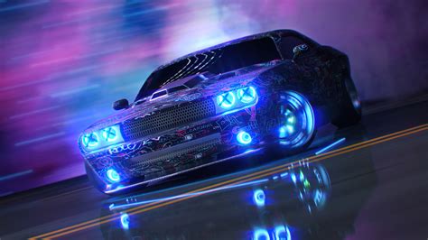 2048x1152 Dodge Challenger Neon Ride 5k 2048x1152 Resolution HD 4k ...