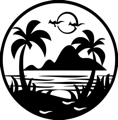 Hawaii, Black and White Vector illustration 24165152 Vector Art at Vecteezy