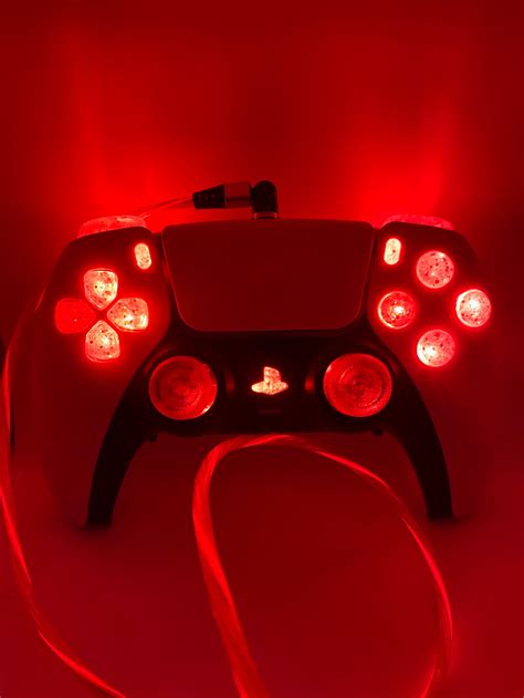 Diamond ps5 controller with red LEDS | Etsy