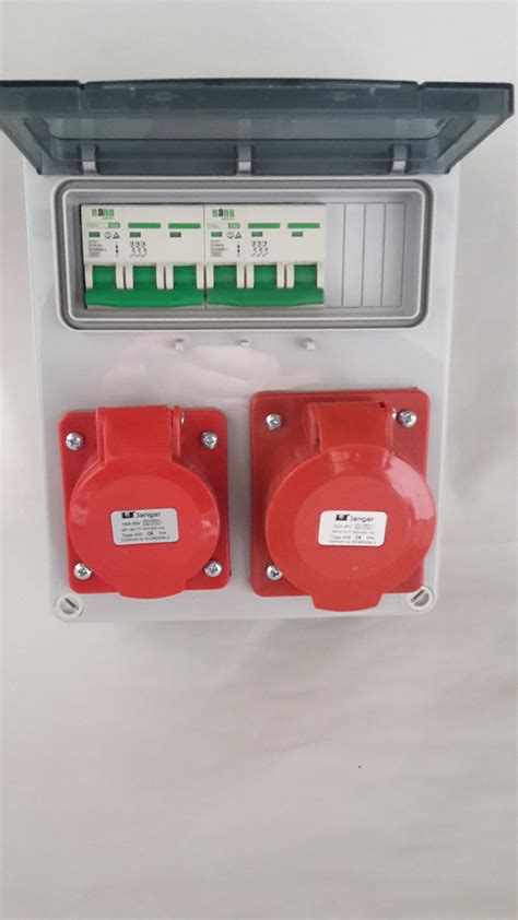 Buy 4 and 5 Pin Industrial Red Socket. 3 Phase wall ed distribution board. (2 x 16Amp 5 pin ...