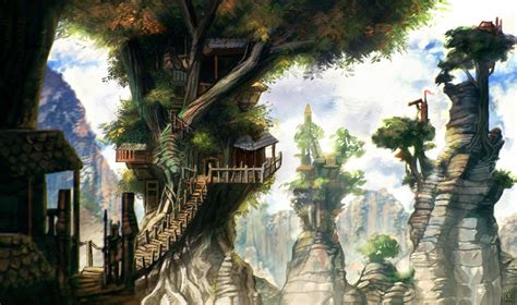 Treehouse village by carloscara on DeviantArt