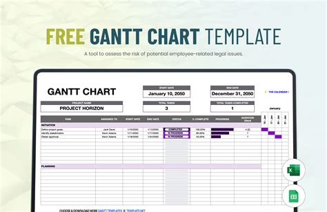 Gantt Chart Template in MS Excel, Google Sheets - Download | Template.net