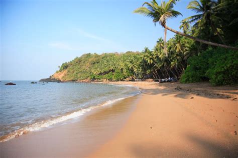 Goan beach stock image. Image of coastline, land, outrigger - 4355761