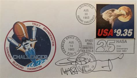 Guion Bluford Signed NASA 25th Anniversary Challenger First Day Cover ...