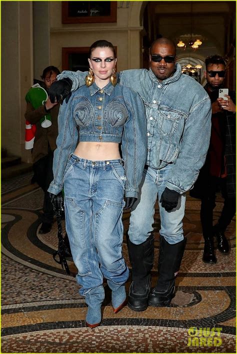 Kanye West & Julia Fox Match in Denim While Making Red Carpet Debut at ...