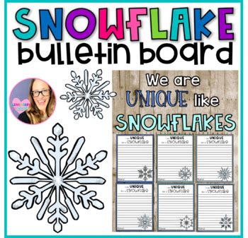 Snowflake Bulletin Board by Elementary at HEART | TPT