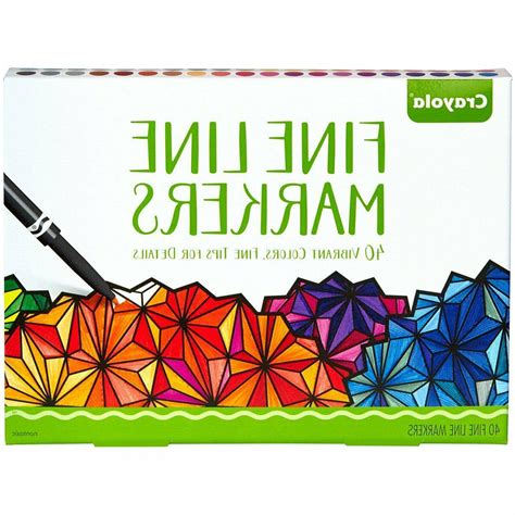 Crayola Fine Line Markers, Assorted Colors, Adult Coloring,