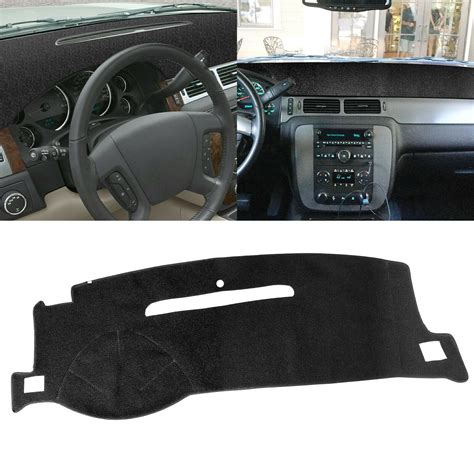 Dashboard Cover,EEEkit Car Dash Pad for 2007-2014 Chevy Silverado/Suburban Black Carpet Dash ...