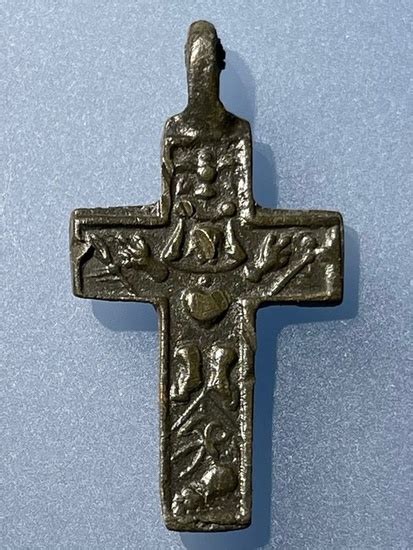 Renaissance Bronze Extremely Rare Cross with the Crucifixion of Jesus ...