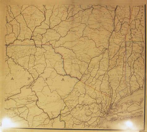 Post Route Map of the State of New York with Parts of Vermont ...