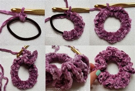 Hair Scrunchie | Crochet hair accessories, Diy hair scrunchies, Easy crochet