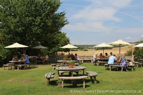 The Fox Goes Free pub garden, Charlton, near Singleton - Beautiful England Photos