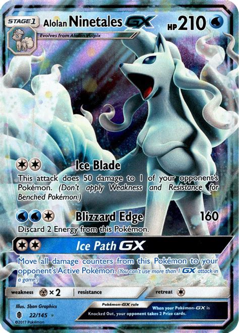 Alolan Ninetales GX - 22/145 - Guardians Rising – Card Cavern Trading Cards, LLC