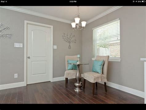 Behr "Perfect Taupe" for the master? Love it with the pop of turquoise | Paint colors for living ...