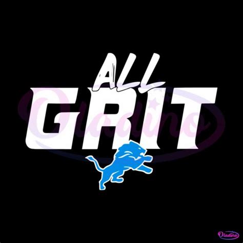 All Grit Detroit Lions Football Logo SVG