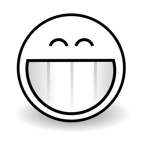 Smiley face black and white laughing face clip art - WikiClipArt