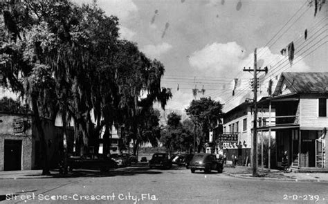 Street scene - Crescent City, Florida 1940's. | Crescent city, Street ...