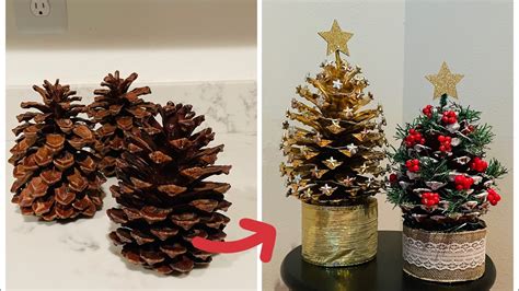 Big Pine Cones Decor Ideas/ Mini Christmas Tree - YouTube