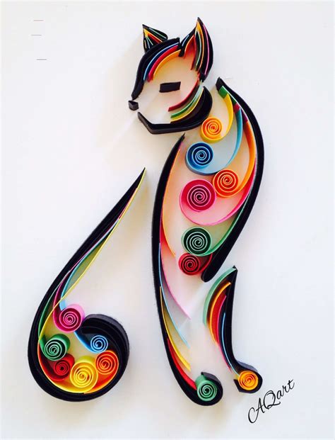 Quilled Cat! - #rendierknutselen | Paper quilling jewelry, Paper quilling patterns, Quilling ...