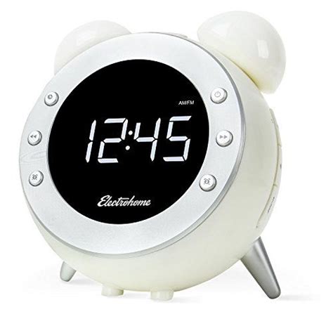 Electrohome Retro Alarm Clock Radio with Motion Activated Night Light ...