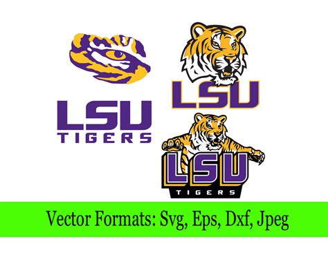 LSU Tigers SVG File – Vector Design in, Svg, Eps, Dxf, and Jpeg Format ...