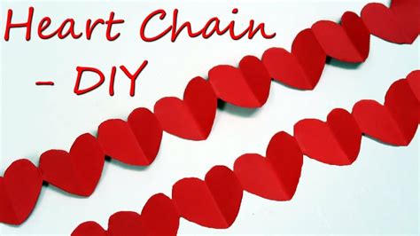 how to make heart chain ️ (easy) - YouTube