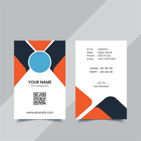 Modern Business office school Id card design template 12884398 Vector Art at Vecteezy