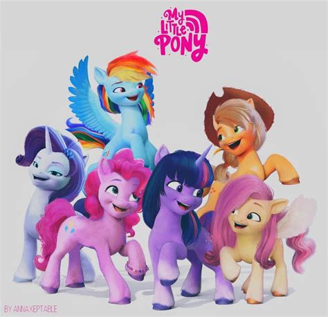 My little pony mane 6 in 5 generation ( fan made) by xCiaX on ...