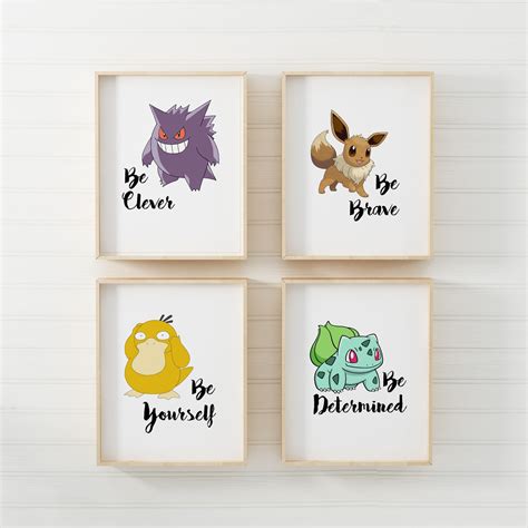 Pokemon Prints Pokemon Poster Pokemon Art Pokemon Decor | Etsy