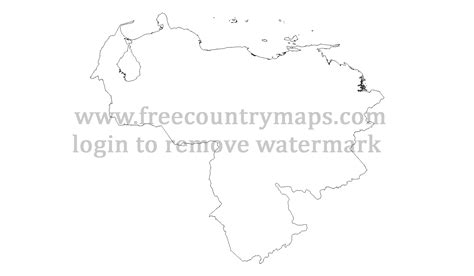 Outline maps of Venezuela : Vector and gif map for YouTube