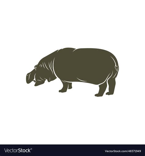 Hippopotamus design Royalty Free Vector Image - VectorStock