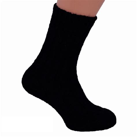 Thick Wool Socks Black – Kerry Woollen Mills – Irish Merino Wool