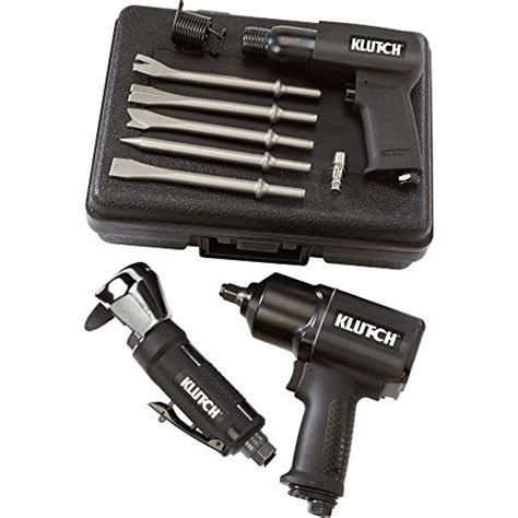 Klutch 3-Pc. Air Tool Kit - 12in. Impact Wrench 3in. Cutoff Tool Air ...