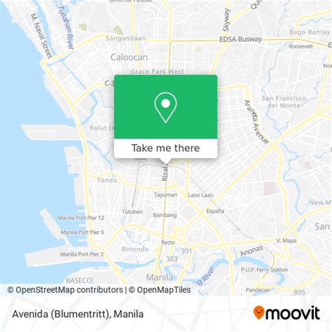 How to get to Avenida (Blumentritt) in Manila by bus or train?