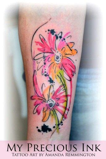 Daisies | Ink tattoo, Watercolor daisy tattoo, Tattoos