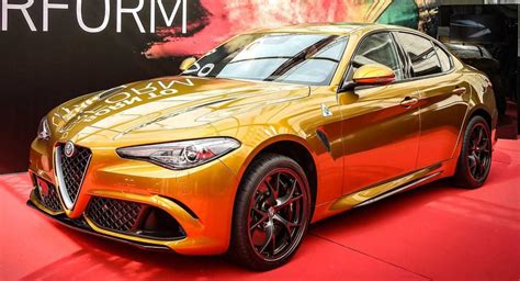 Alfa Romeo Creates A Gold Giulia Quadrifoglio For The Mille Miglia ...