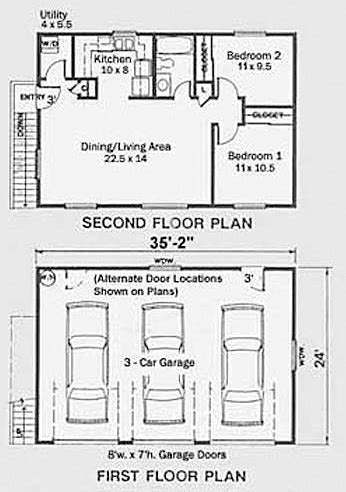 Two Story Garage Floor Plans – Flooring Ideas