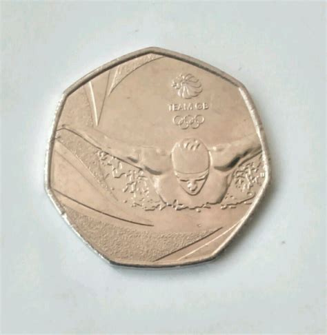 Rare+50p,+GB+Olympic+Swimming+Team+2016 | Rare british coins, Rare 50p ...