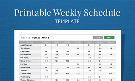 Free Printable Work Schedule Maker - Free Printable