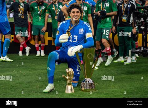 Mexico goalkeeper Guillermo Ochoa (13) after winning the Concacaf 2023 ...